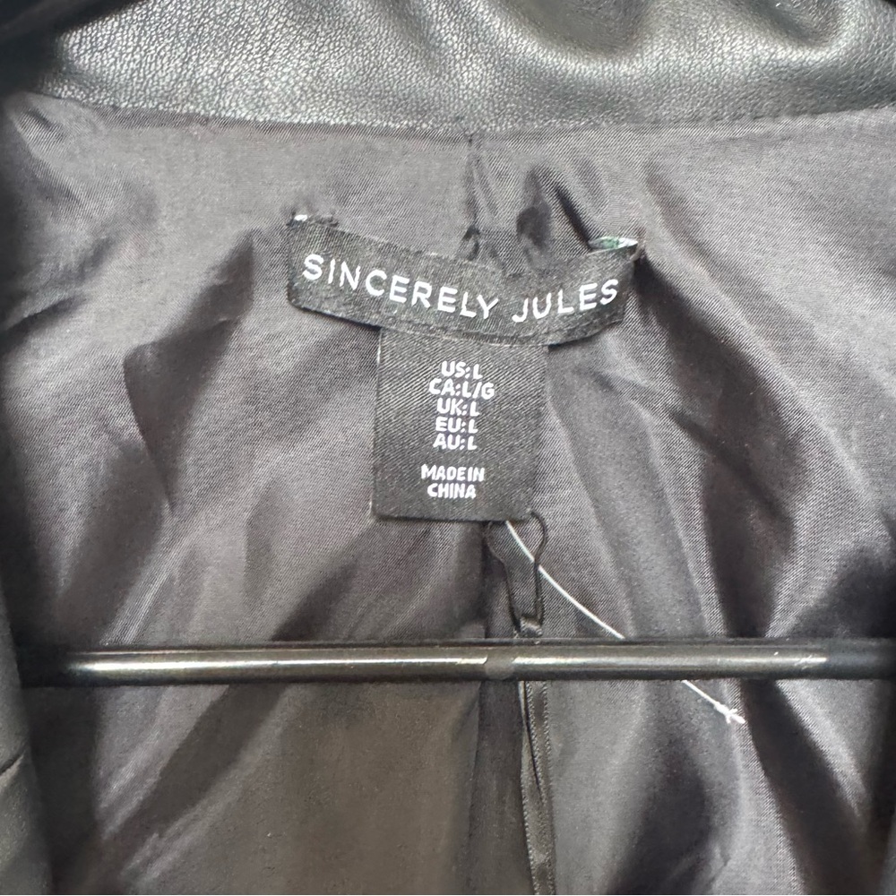 Sincerely Jules Black Leather Vest - Picture 2 of 3
